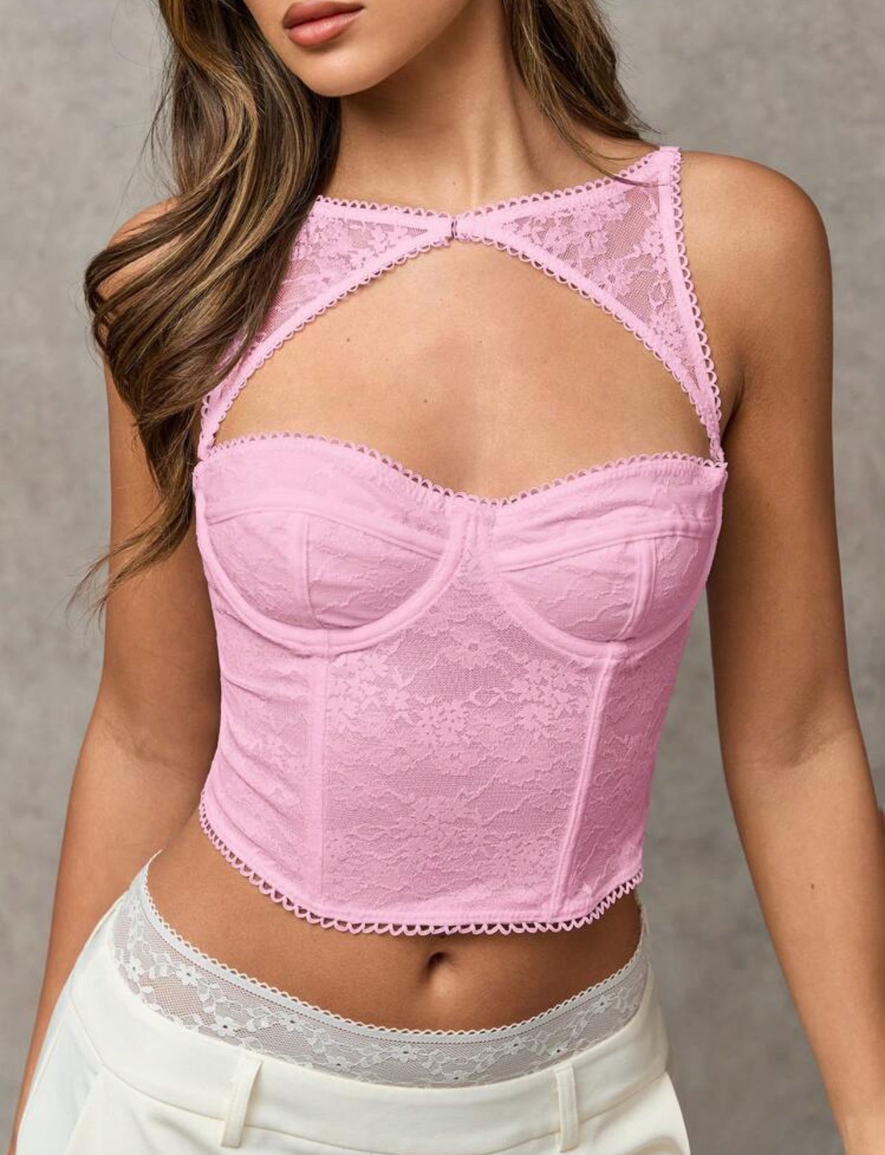 Corset suprema rosa