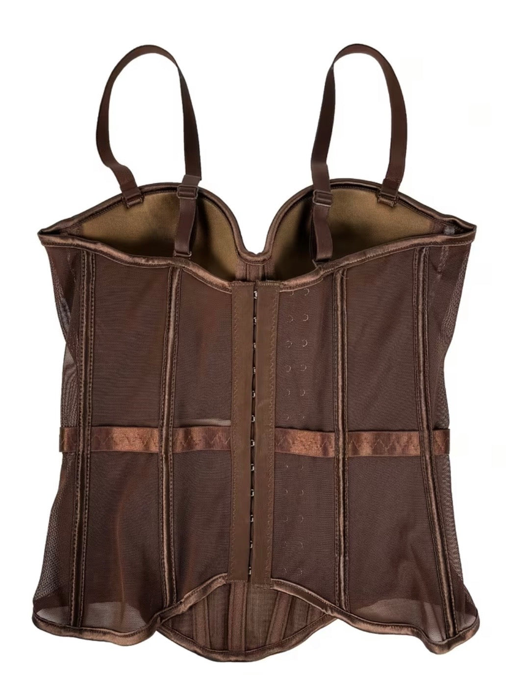 Corset jazmín largo cafe