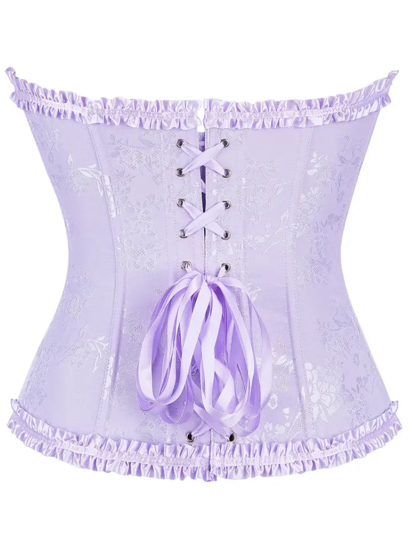 Corset victoriano lila pastel