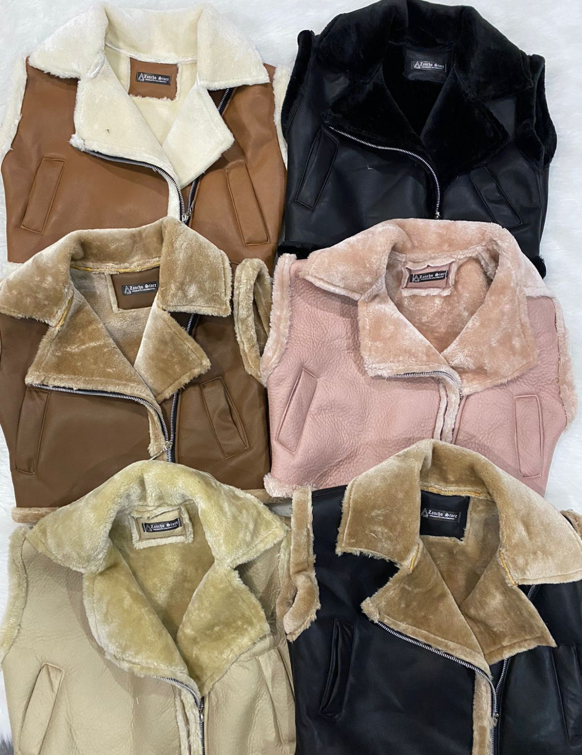 Chaleco polar en cuero