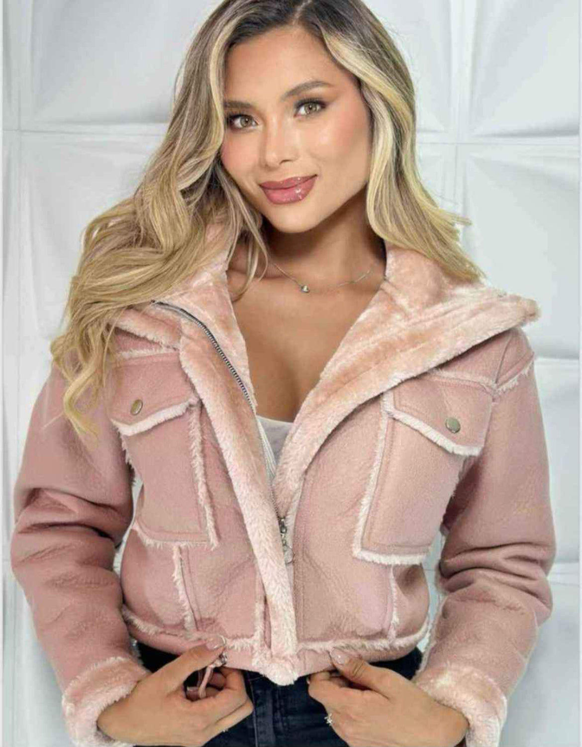 Chaqueta polar en cuero