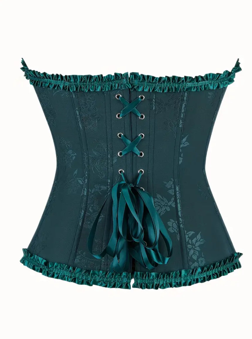 Corset victoriano verde Oscuro