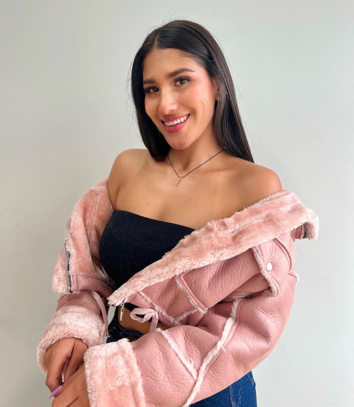 Chaqueta polar en cuero