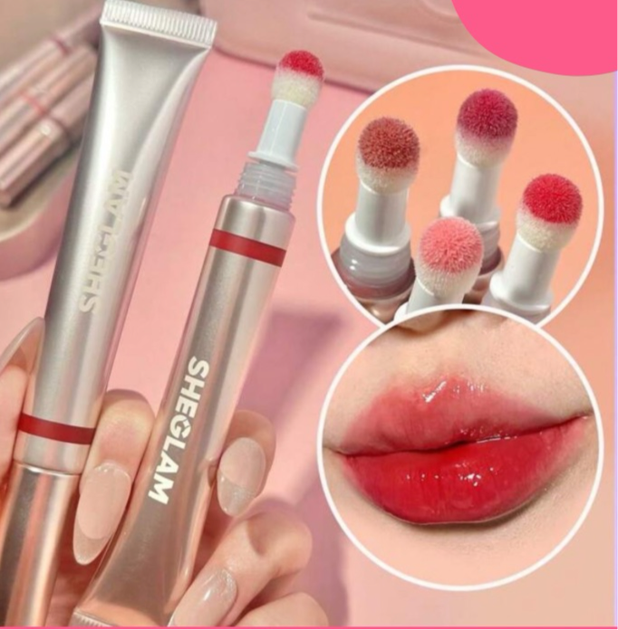 Lip balm con aplicador de esponja