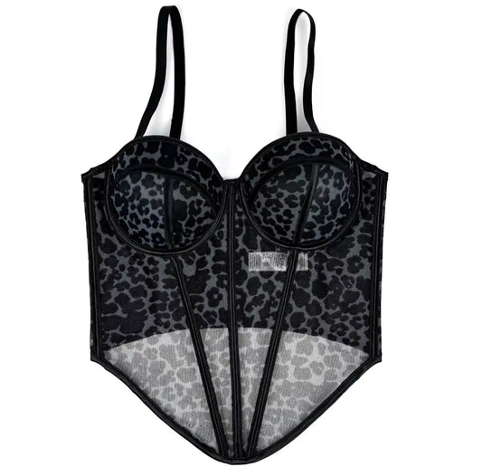 Corset animal prin negro