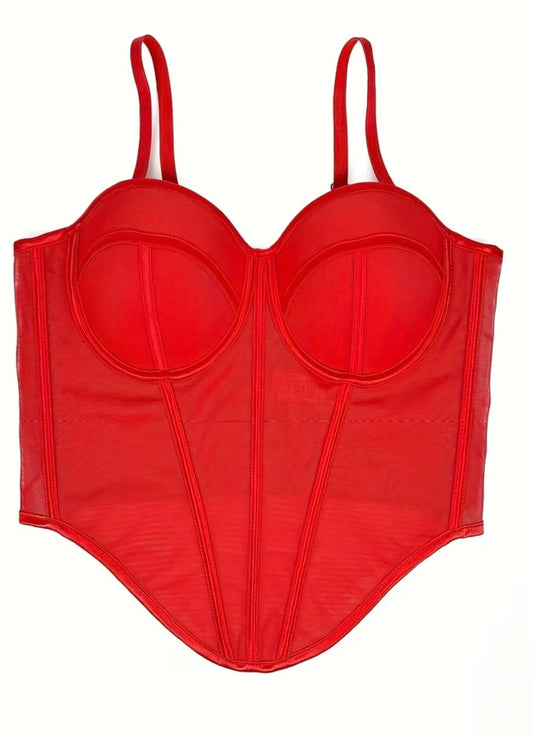 Corset jazmin rojo