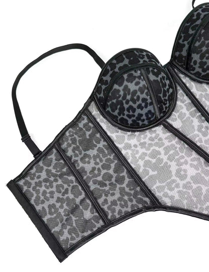 Corset animal prin negro