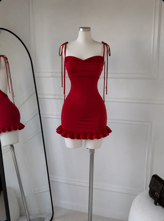 Vestido Maia corto rojo