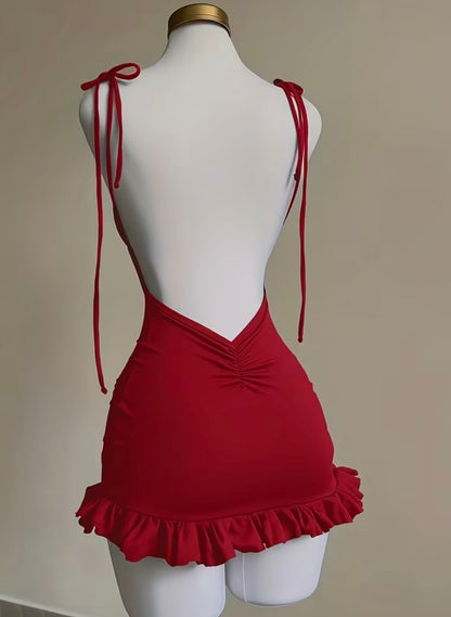 Vestido Maia corto rojo