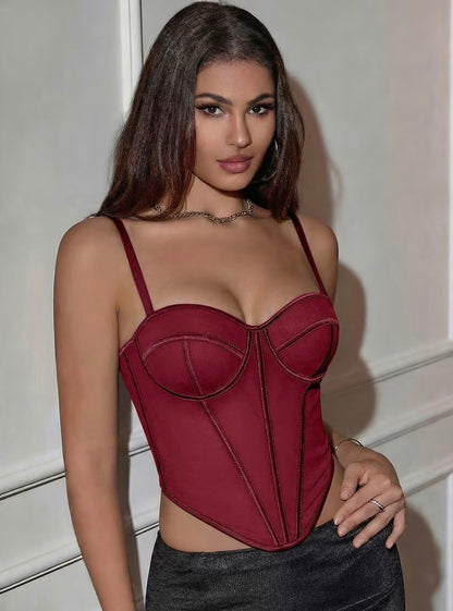 Corset jazmin vinotinto