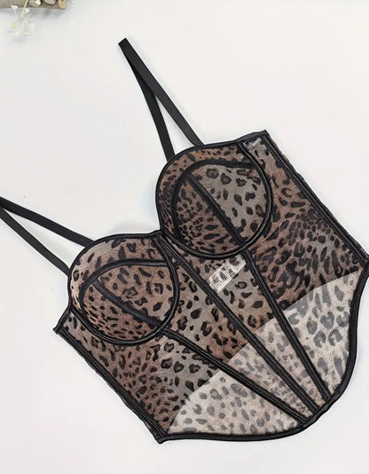 Corset animal prin