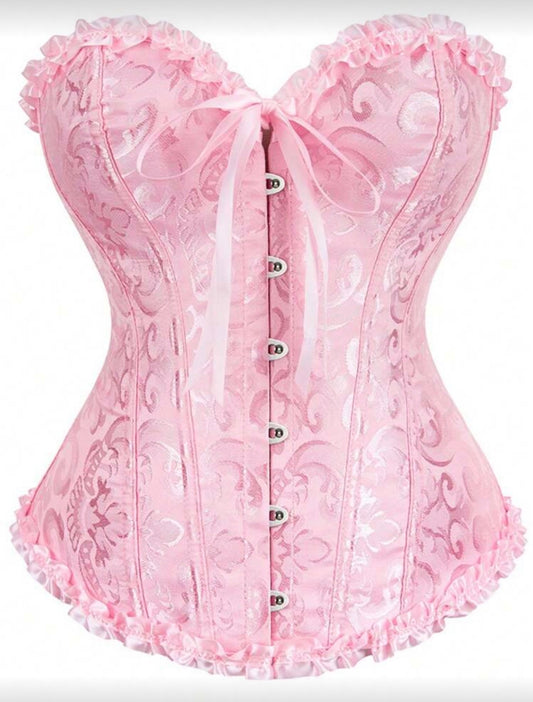 Corset victoriano rosa