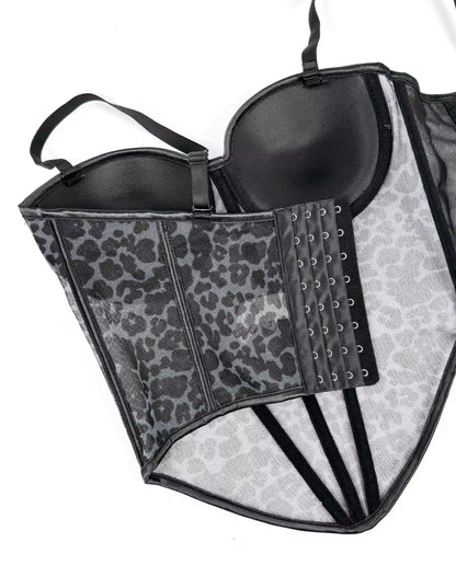 Corset animal prin negro