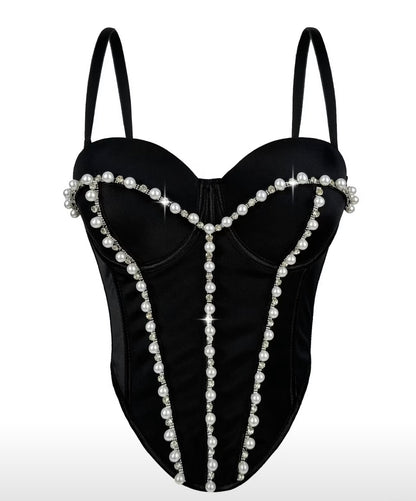 Corset jazmin con perlas