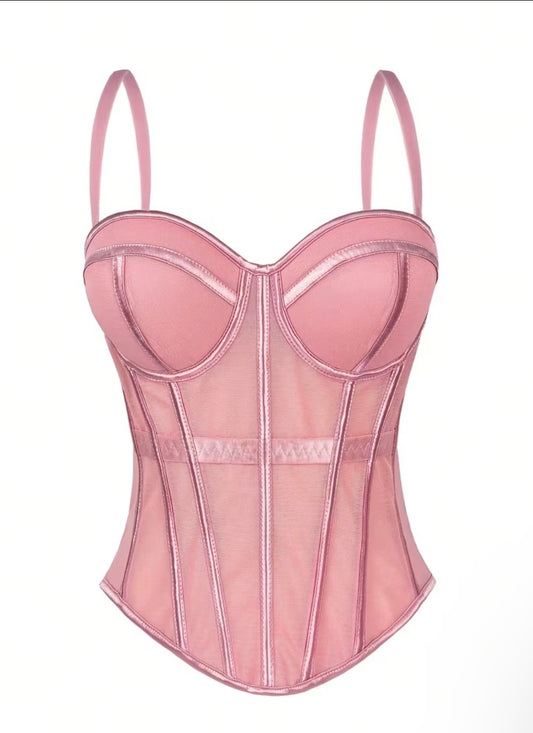 Corset jazmin largo rosa
