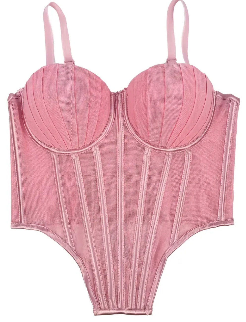 Corset coral rosa