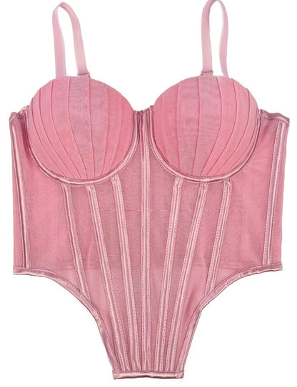 Corset coral rosa