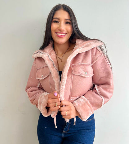 Chaqueta polar en cuero