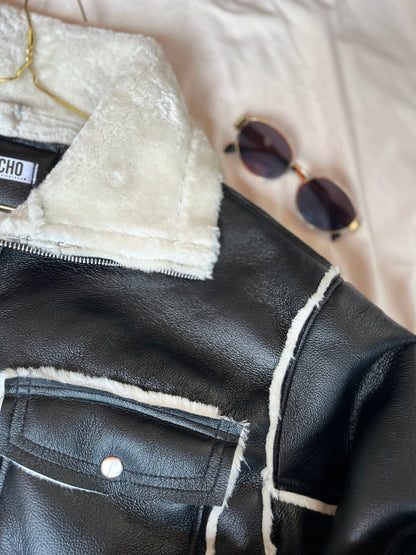 Chaqueta polar en cuero