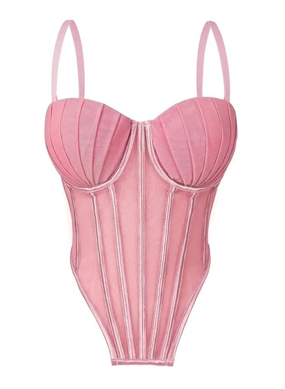 Corset coral rosa