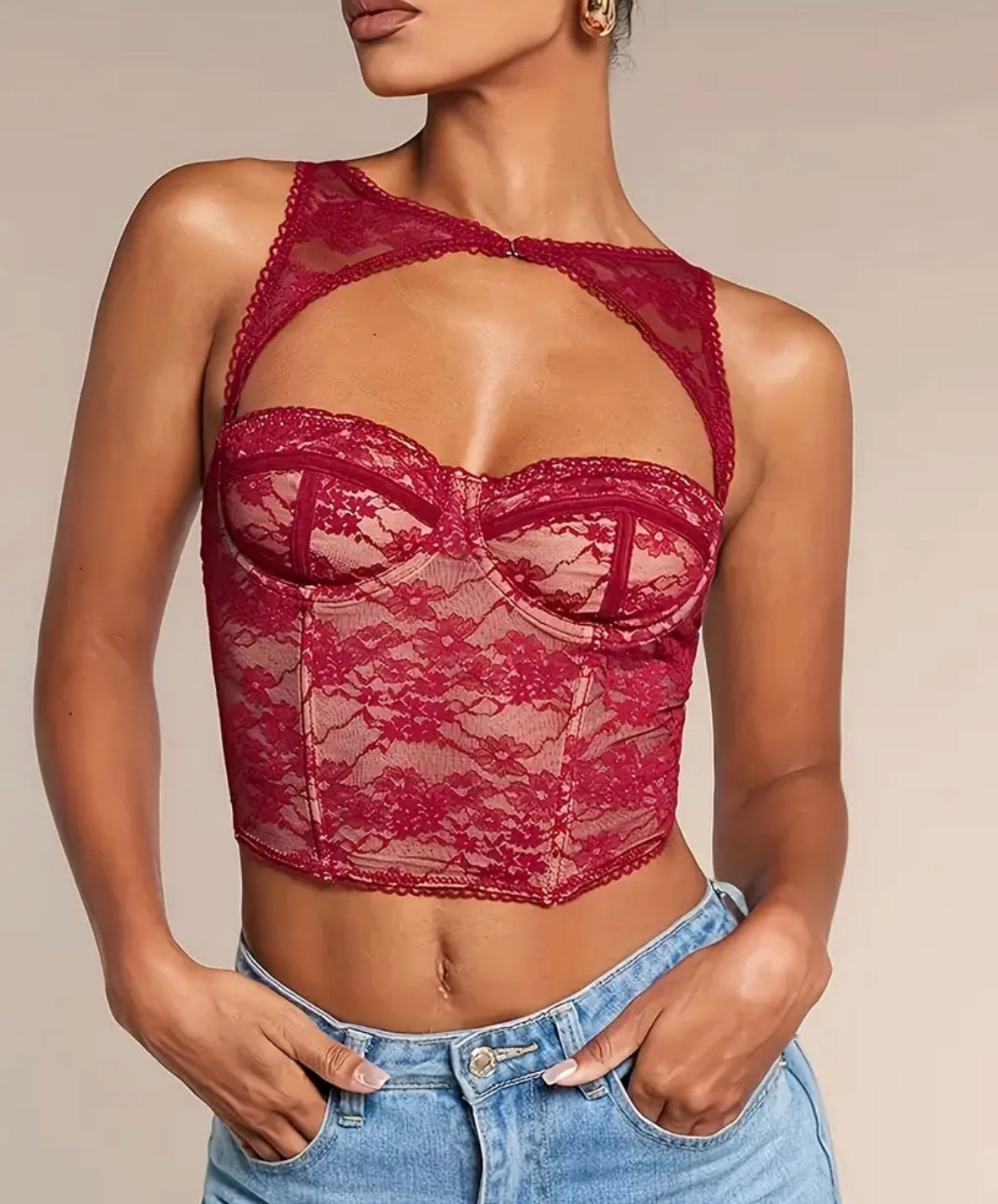 Corset suprema rojo