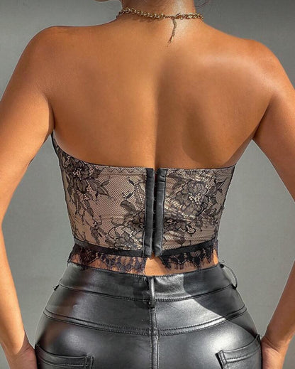 Corset claret sin mangas