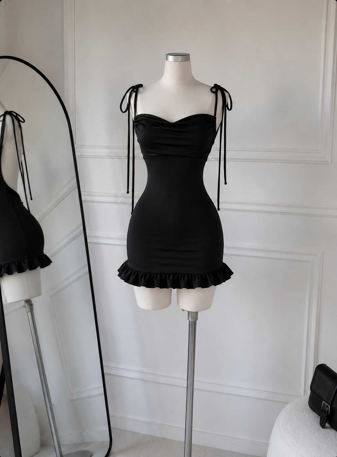 Vestido maia corto negro