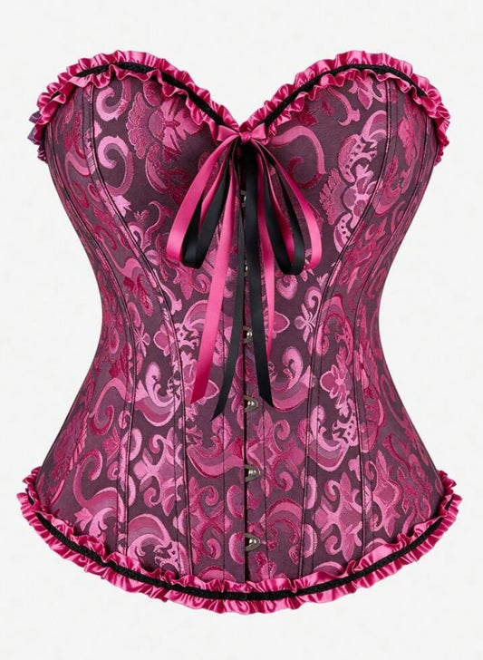 Corset victoriano fudsia con negro