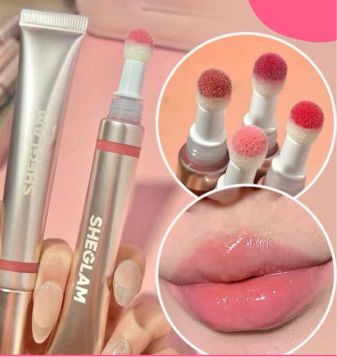 Lip balm con aplicador de esponja