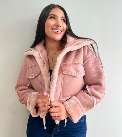 Chaqueta polar en cuero