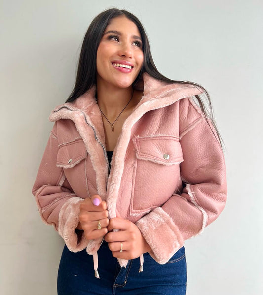Chaqueta polar en cuero