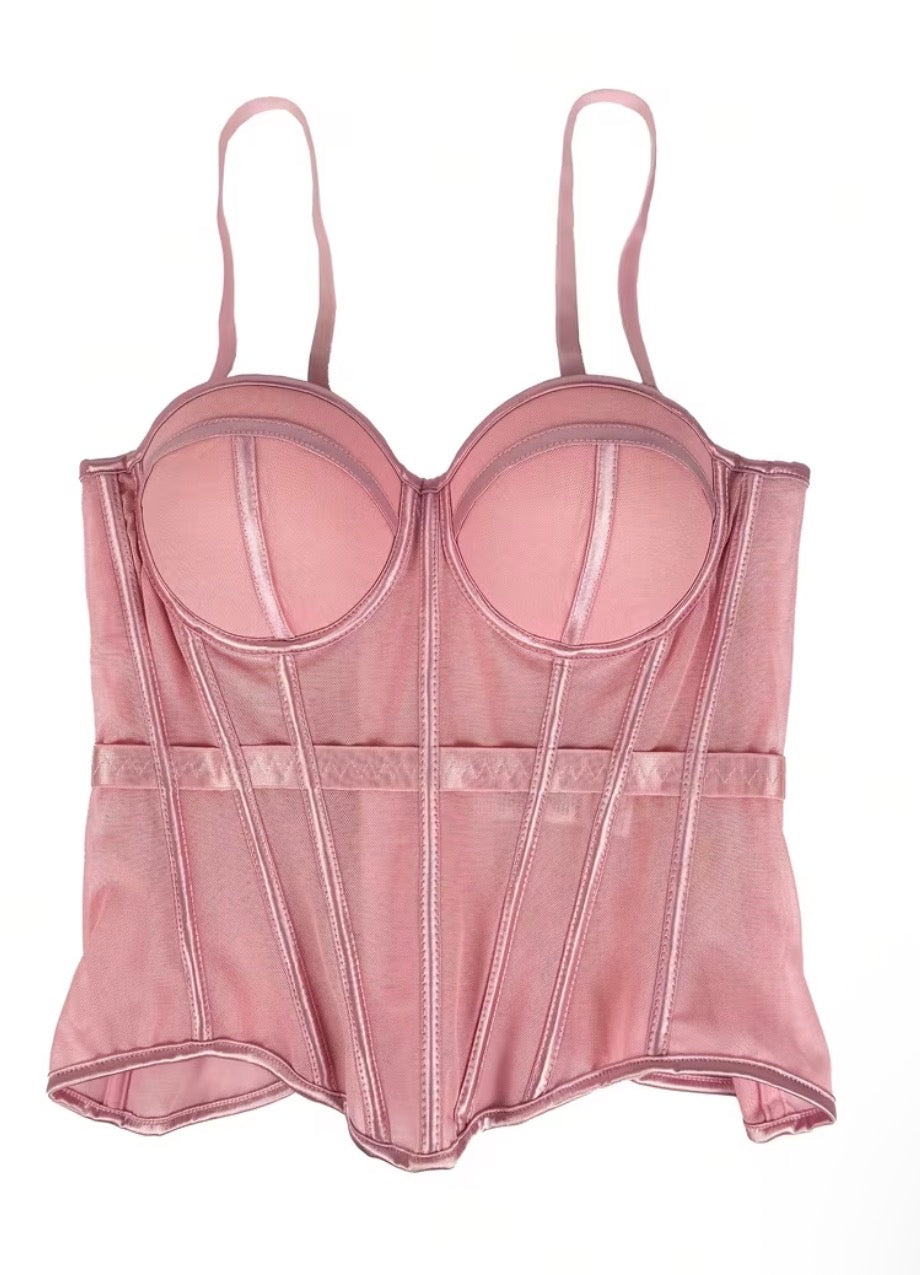 Corset jazmin largo rosa