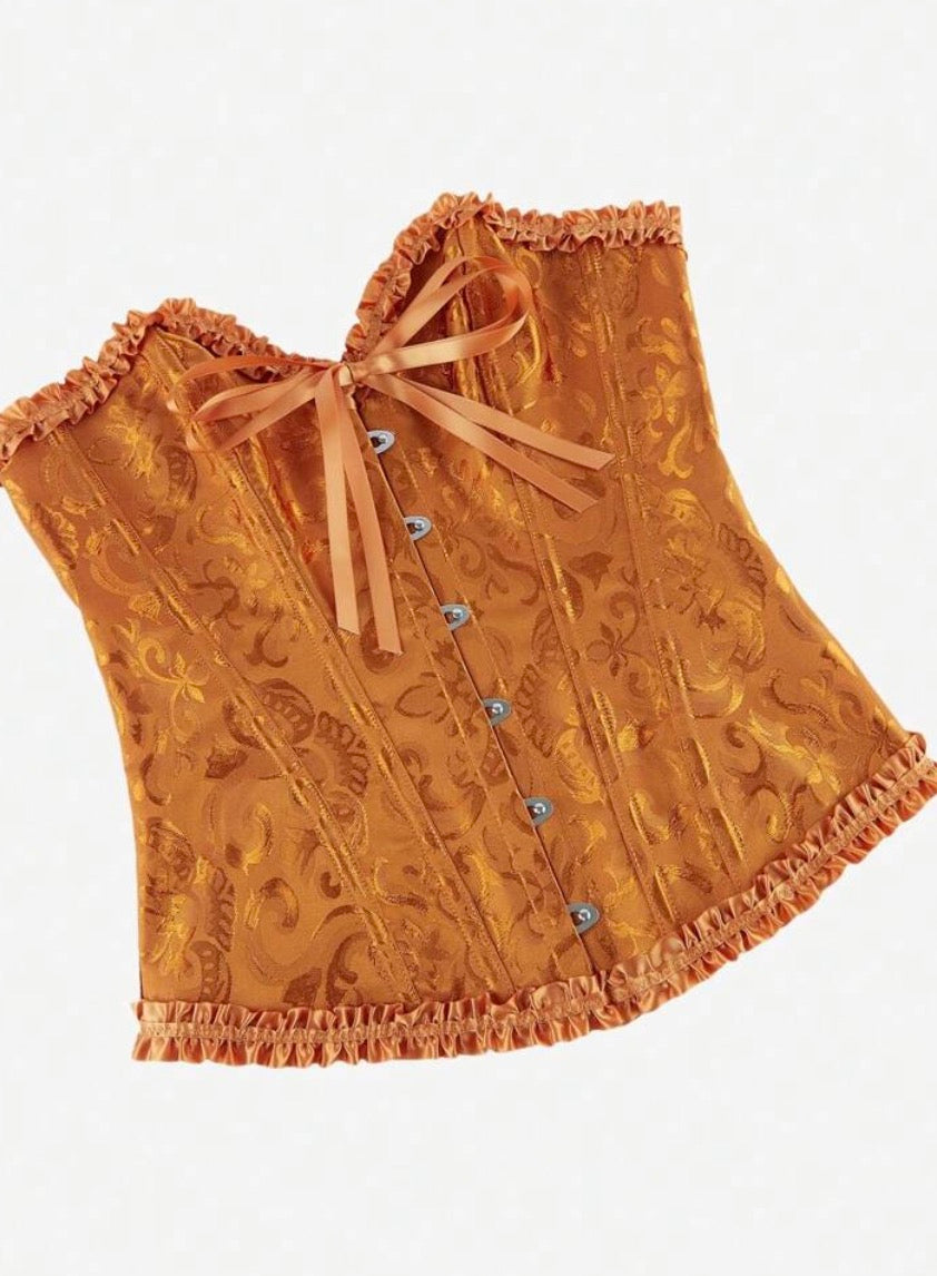 Corset victoriano naranja