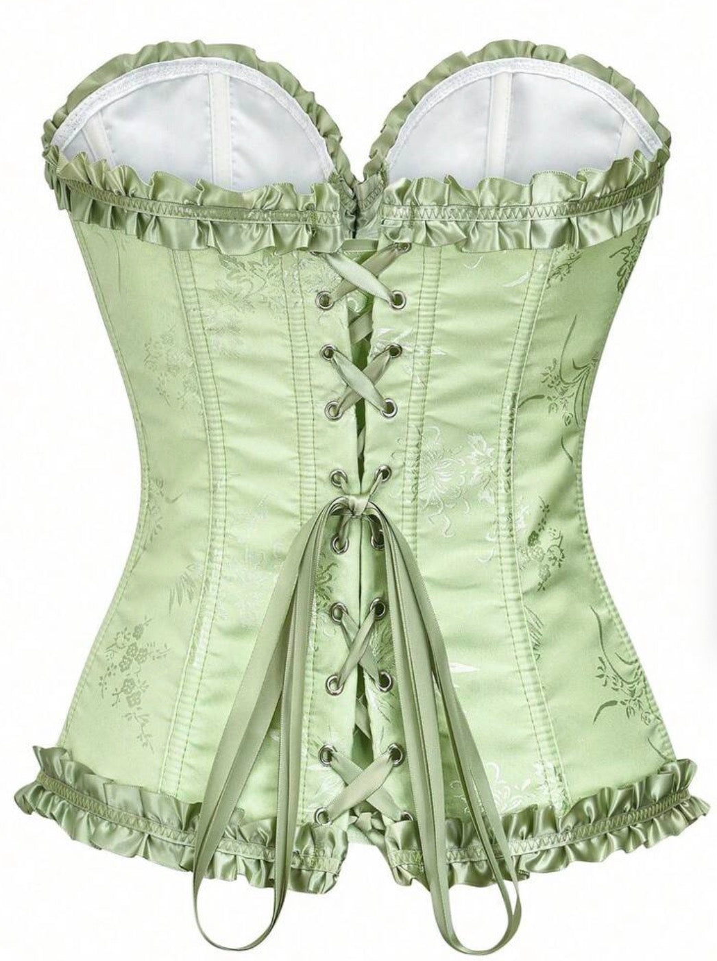 Corset victoriano verde manzana
