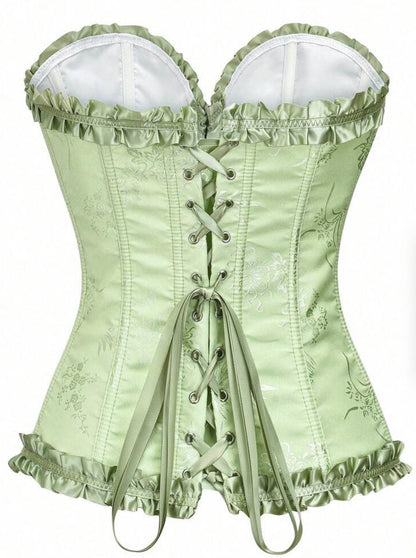 Corset victoriano verde manzana