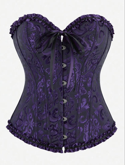 Corset morado con negro