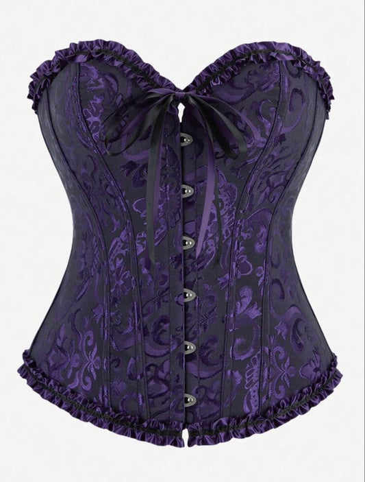 Corset morado con negro